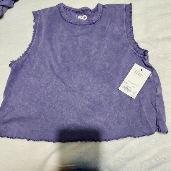 SO Tops - SO Brand Crop Top Size XSmall Tie Dye Purple Soft